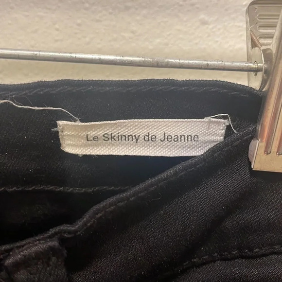 Frame Denim Le Skinny de Jeanne woman’s black ripped jeans - Picture 10 of 14